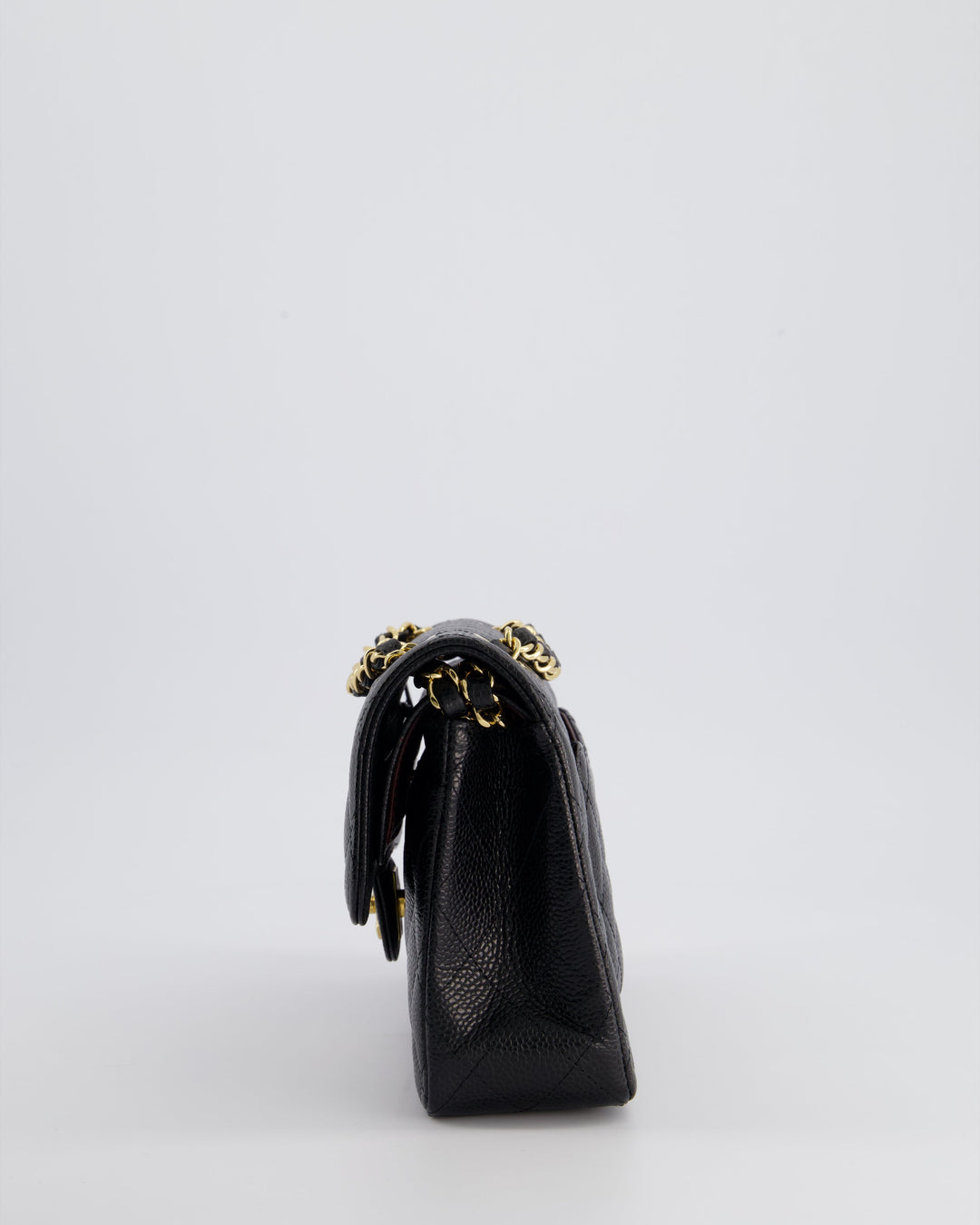 Top Quality Chanel Black Small Classic Double Flap Bag in Caviar Leather with Gold Hardware