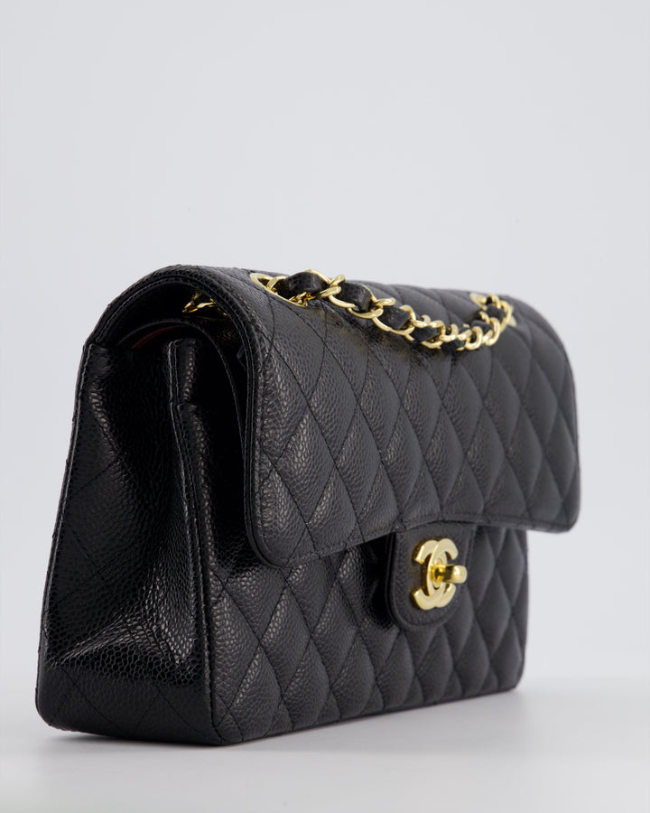 Top Quality Chanel Black Small Classic Double Flap Bag in Caviar Leather with Gold Hardware