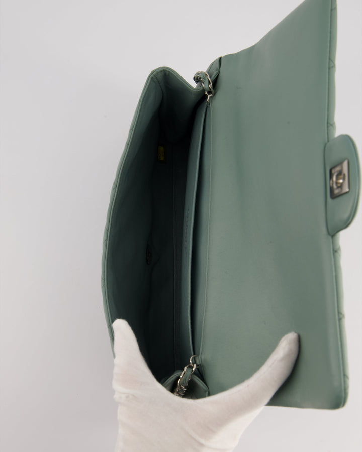 Top Quality Chanel Cloudy Grey Timeless Clutch on Chain in Lambskin Leather with Silver Hardware
