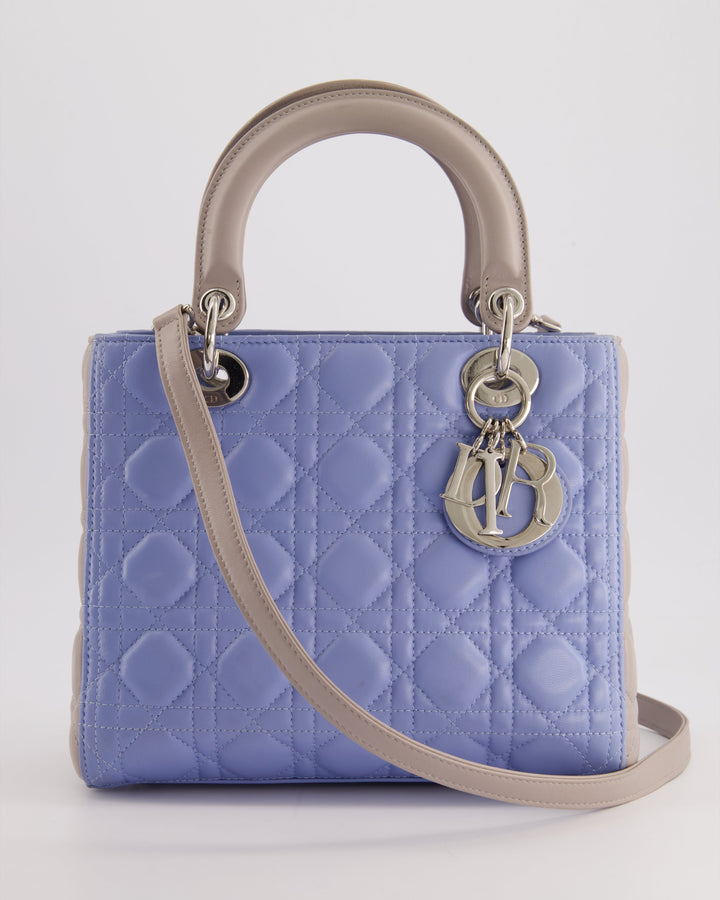 Christian Top quality Dior Celeste & Light Grey Medium Lady Top quality Dior Bag in Cannage Lambskin with Silver Hardware RRP ¬£5,300