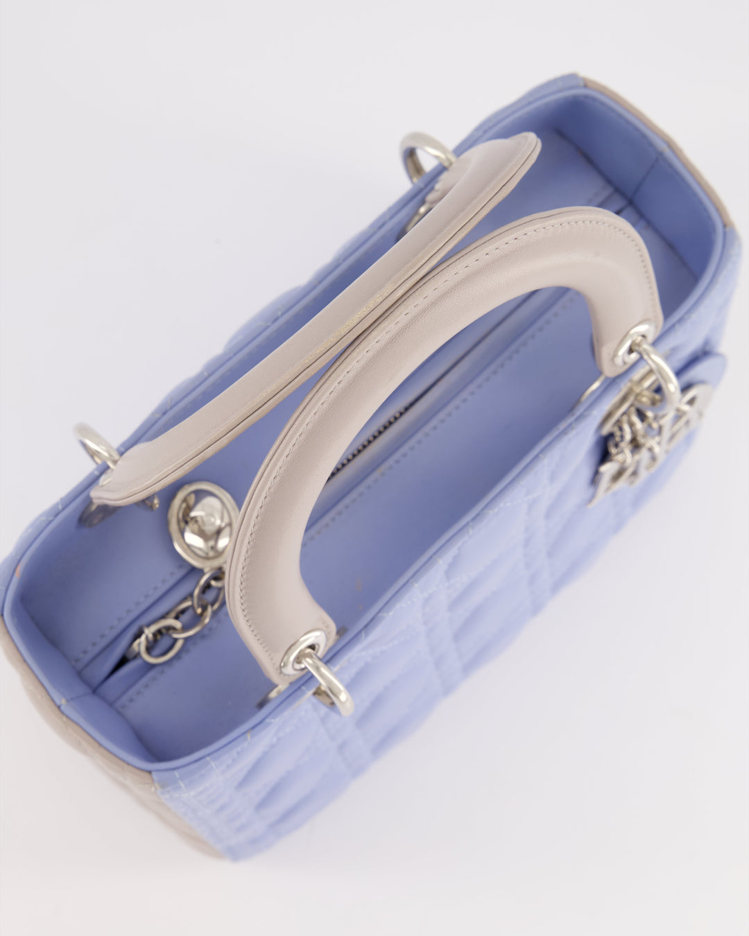 Christian Top quality Dior Celeste & Light Grey Medium Lady Top quality Dior Bag in Cannage Lambskin with Silver Hardware RRP ¬£5,300
