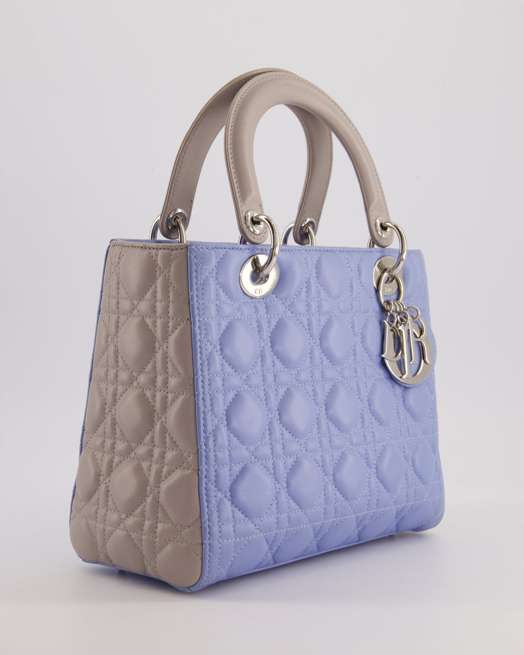 Christian Top quality Dior Celeste & Light Grey Medium Lady Top quality Dior Bag in Cannage Lambskin with Silver Hardware RRP ¬£5,300