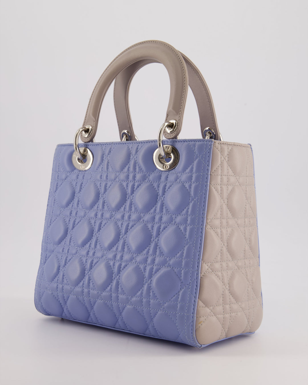 Christian Top quality Dior Celeste & Light Grey Medium Lady Top quality Dior Bag in Cannage Lambskin with Silver Hardware RRP ¬£5,300