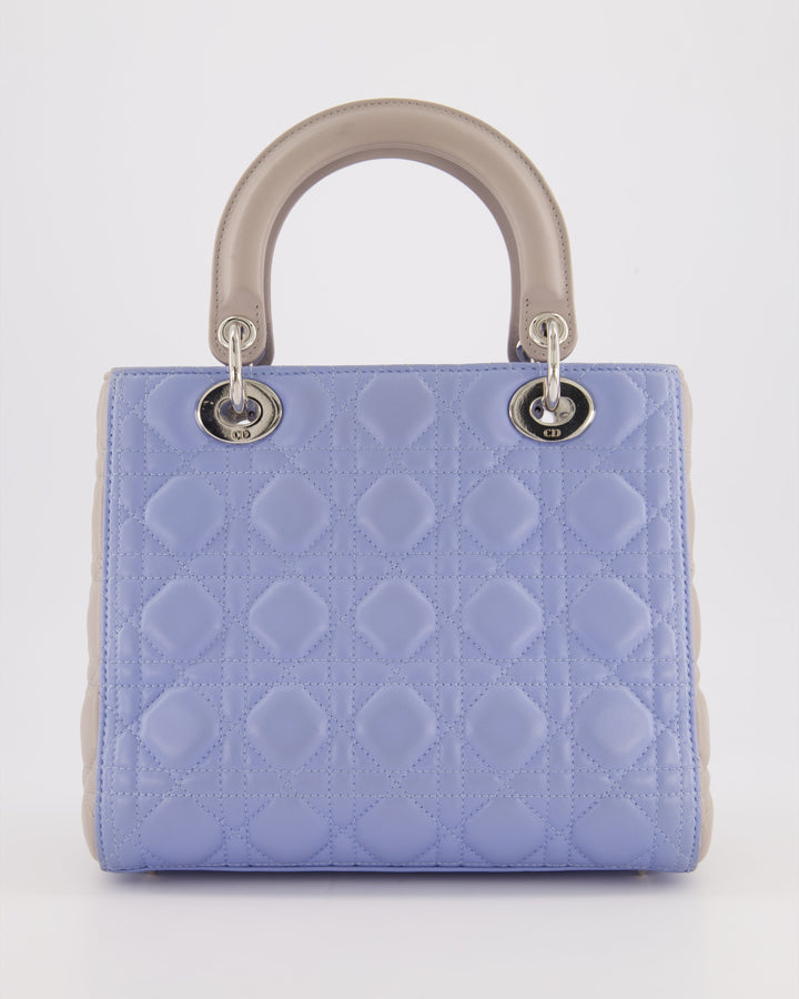 Christian Top quality Dior Celeste & Light Grey Medium Lady Top quality Dior Bag in Cannage Lambskin with Silver Hardware RRP ¬£5,300