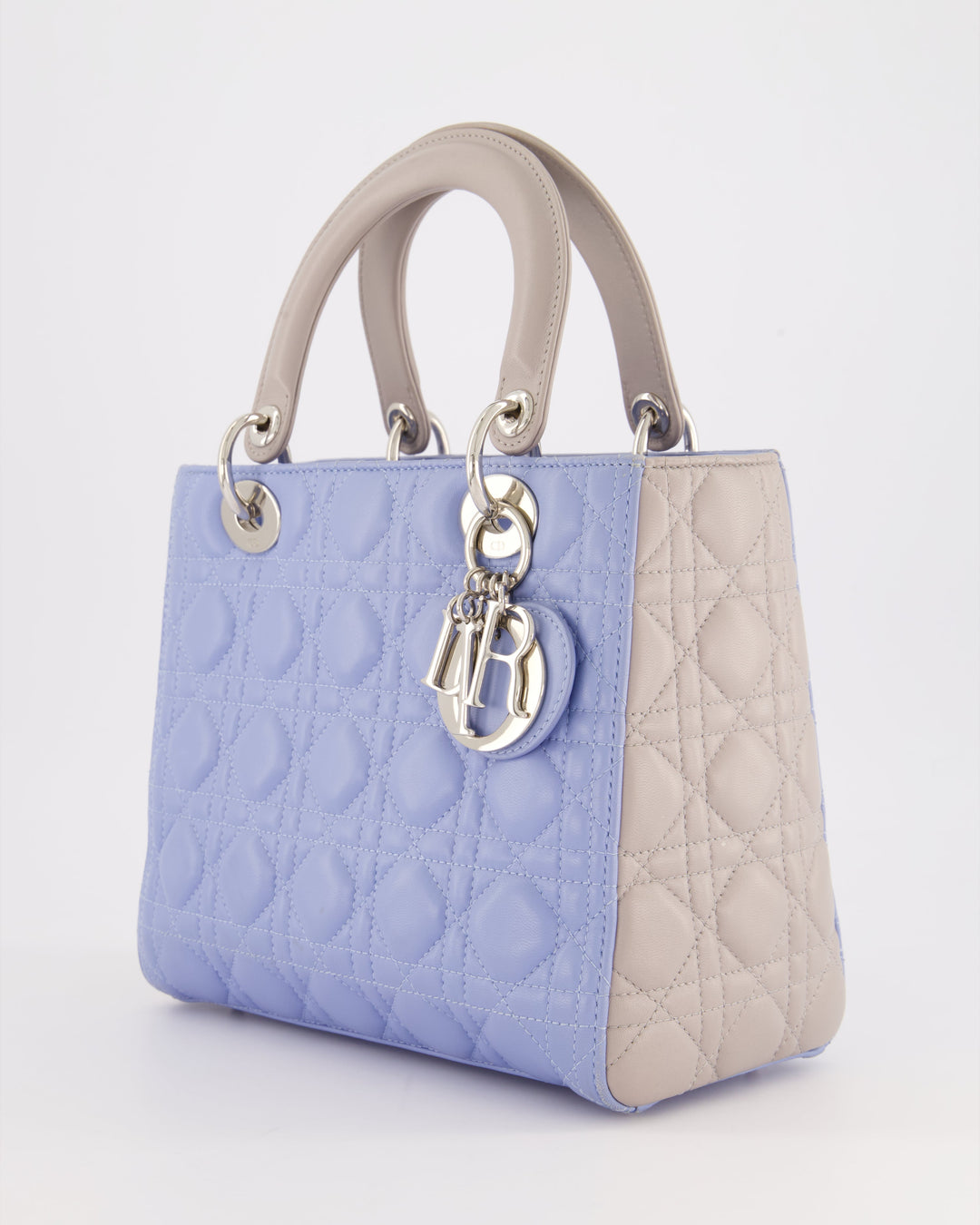 Christian Top quality Dior Celeste & Light Grey Medium Lady Top quality Dior Bag in Cannage Lambskin with Silver Hardware RRP ¬£5,300