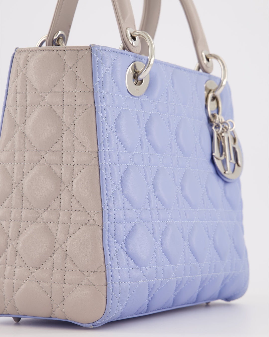 Christian Top quality Dior Celeste & Light Grey Medium Lady Top quality Dior Bag in Cannage Lambskin with Silver Hardware RRP ¬£5,300