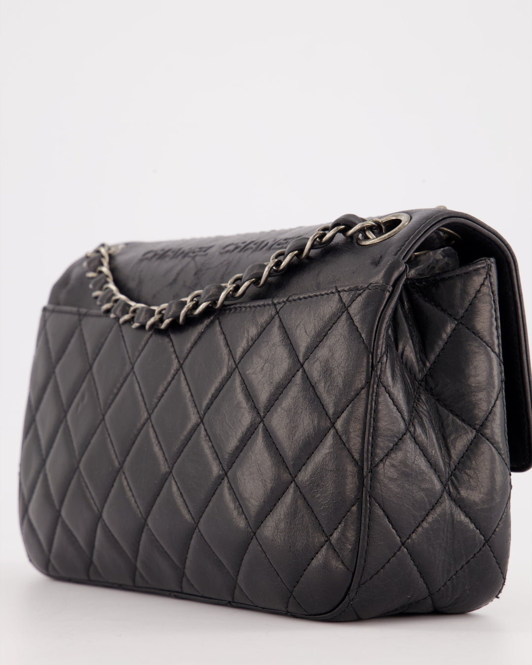 *RARE* Top Quality Chanel 2014 Paris Dallas Single Flap Embossed Quilted CC Bag with Ruthenium Hardware