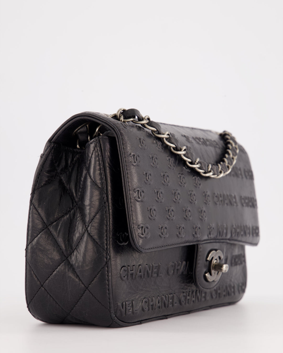 *RARE* Top Quality Chanel 2014 Paris Dallas Single Flap Embossed Quilted CC Bag with Ruthenium Hardware