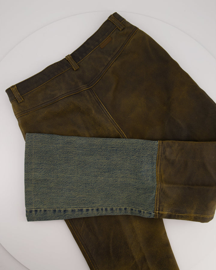 Top Quality Chanel 00/A Brown Panelled Denim Jeans Size FR 38 (UK 10)