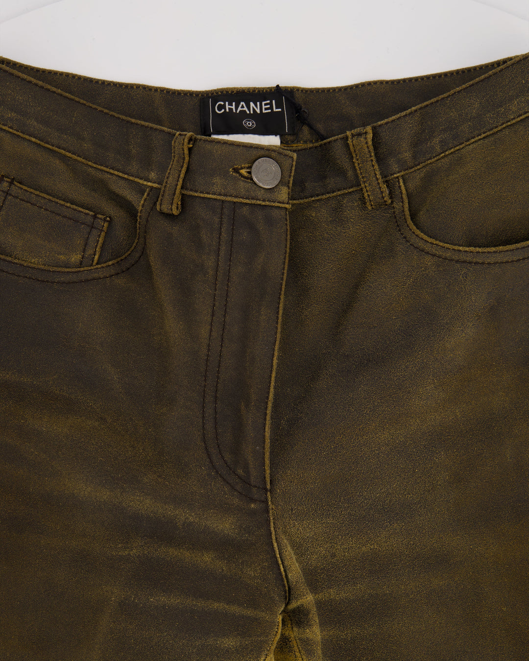 Top Quality Chanel 00/A Brown Panelled Denim Jeans Size FR 38 (UK 10)
