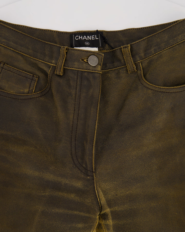 Top Quality Chanel 00/A Brown Panelled Denim Jeans Size FR 38 (UK 10)