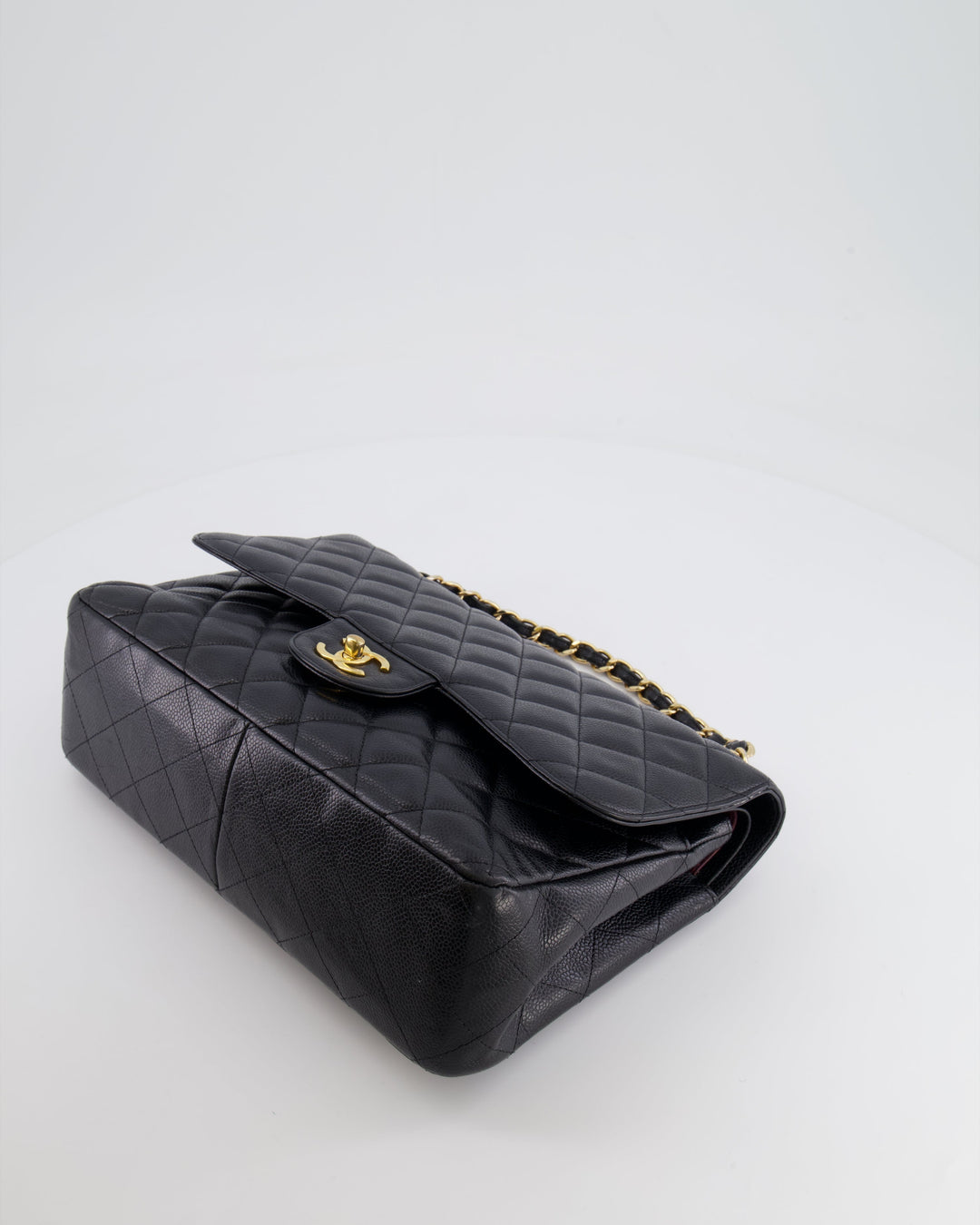 Top Quality Chanel Black Jumbo Classic Double Flap Bag in Caviar Leather with Gold Hardware RRP ¬£9,540