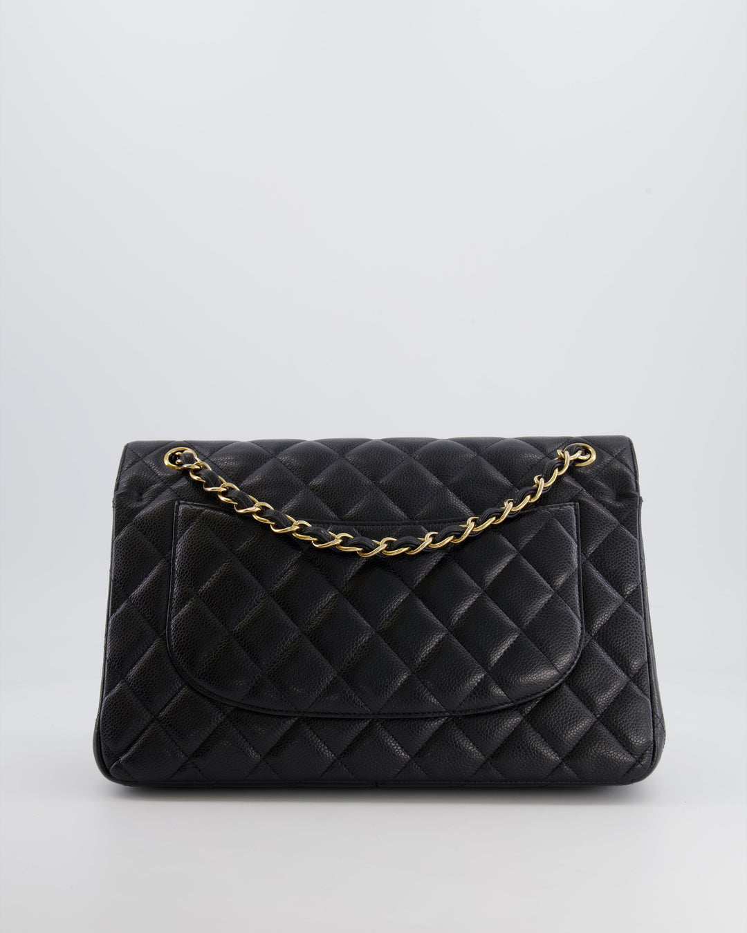 Top Quality Chanel Black Jumbo Classic Double Flap Bag in Caviar Leather with Gold Hardware RRP ¬£9,540
