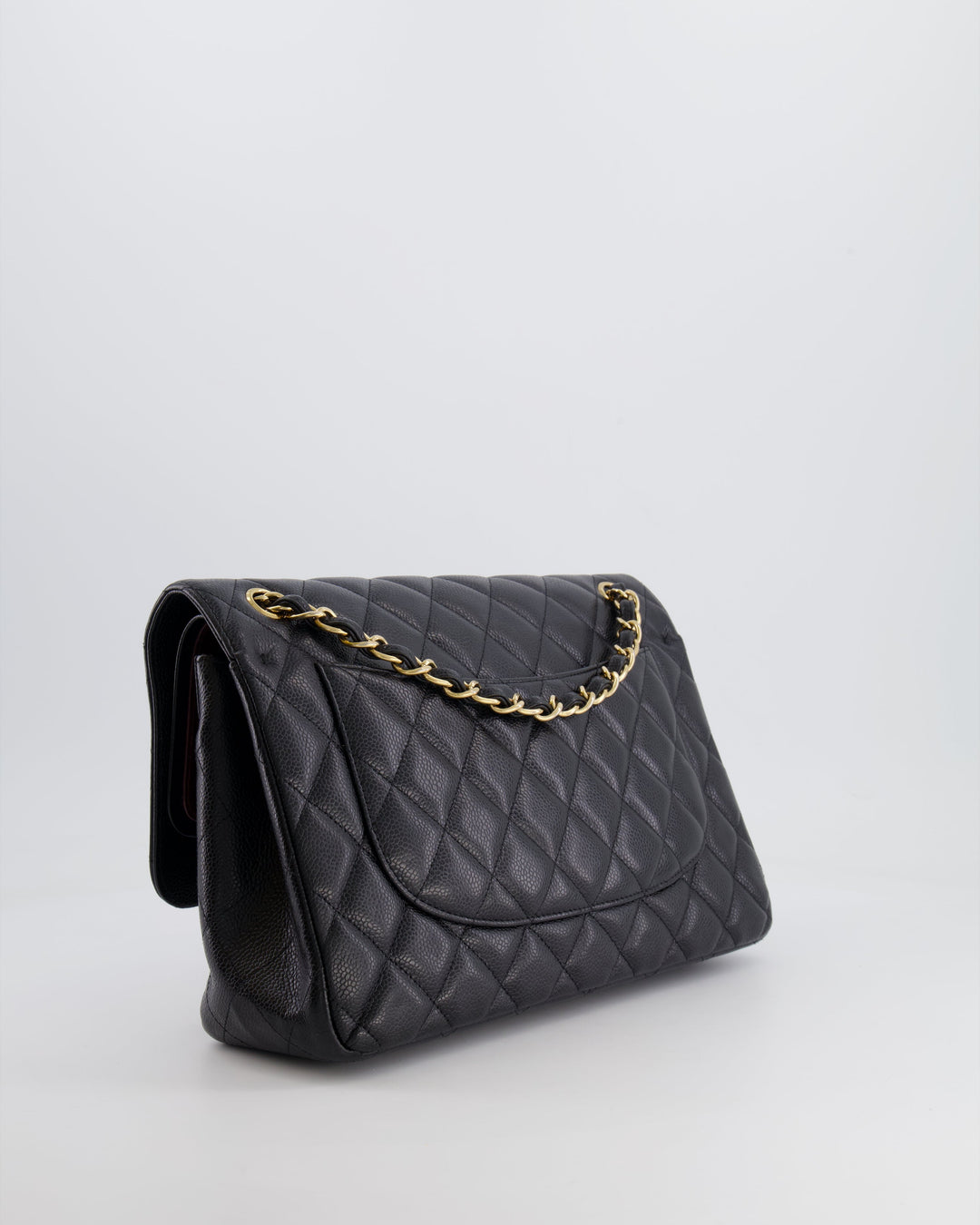 Top Quality Chanel Black Jumbo Classic Double Flap Bag in Caviar Leather with Gold Hardware RRP ¬£9,540