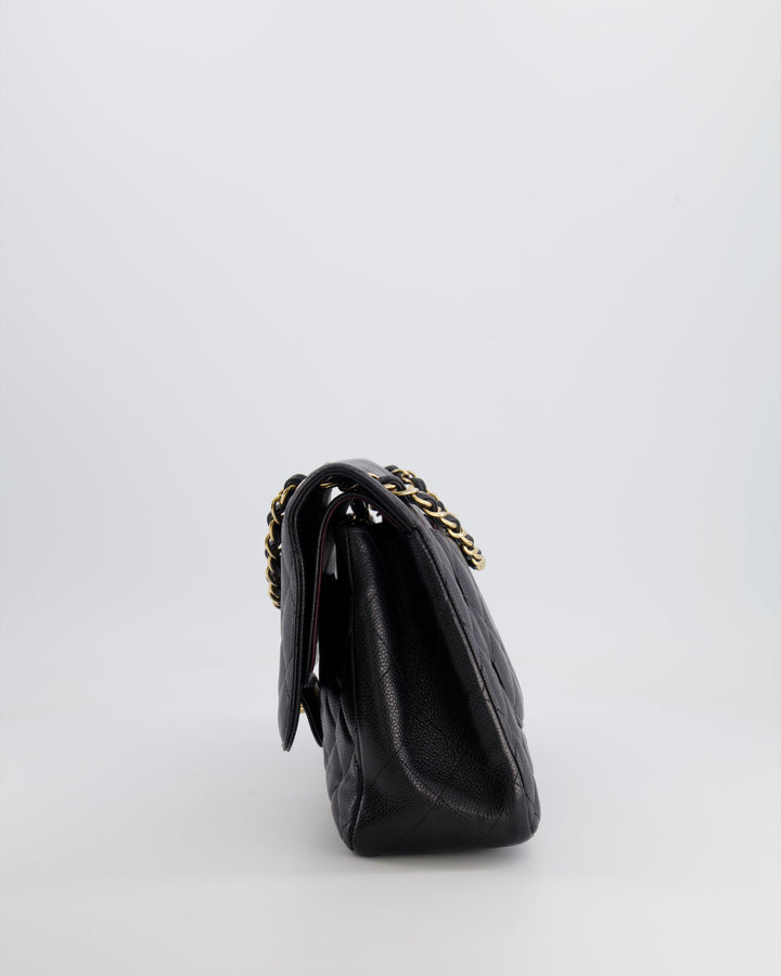 Top Quality Chanel Black Jumbo Classic Double Flap Bag in Caviar Leather with Gold Hardware RRP ¬£9,540