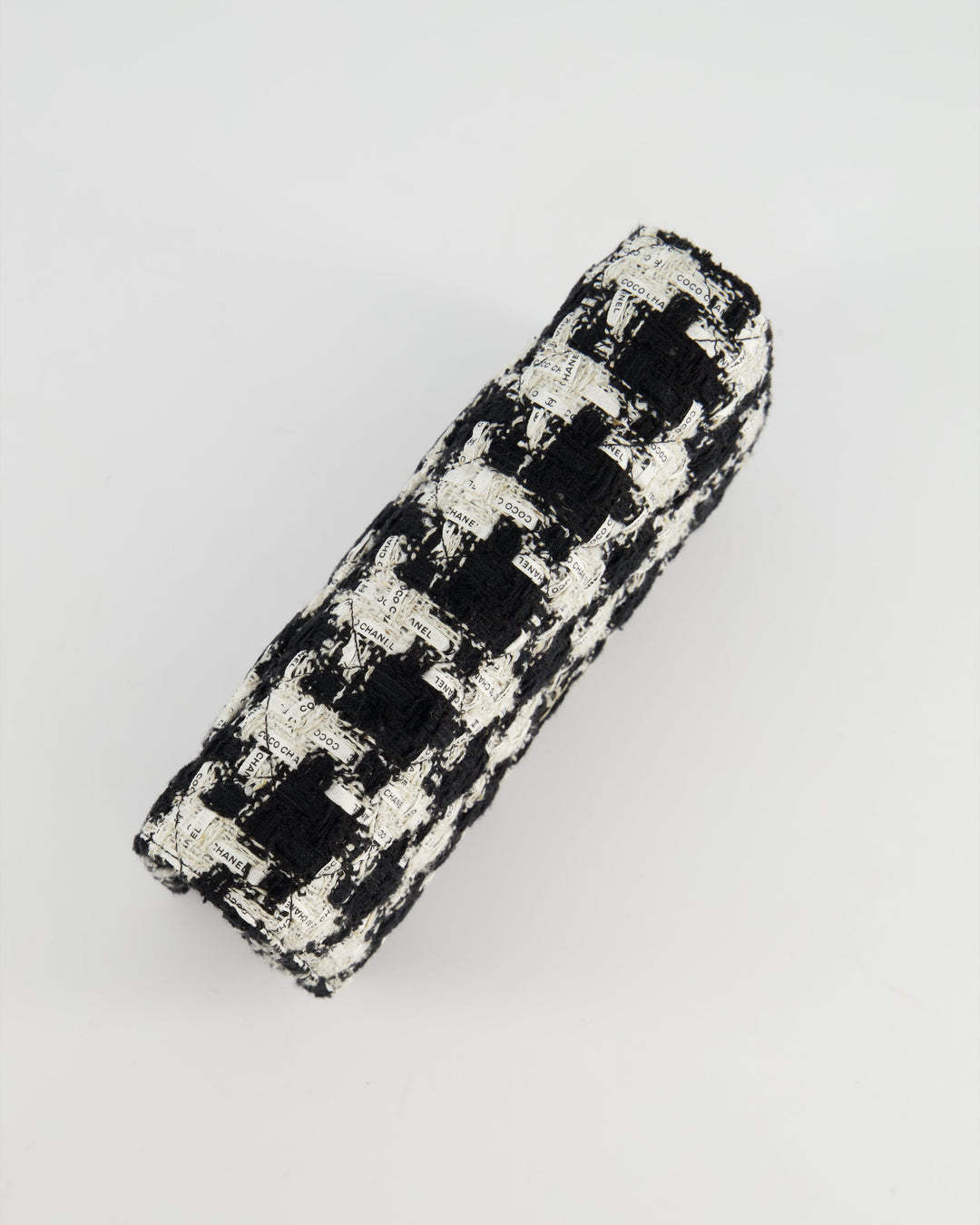 *HOT* Top Quality Chanel Black & White Houndstooth Wallet on Chain Bag in Tweed with Champagne Gold Hardware