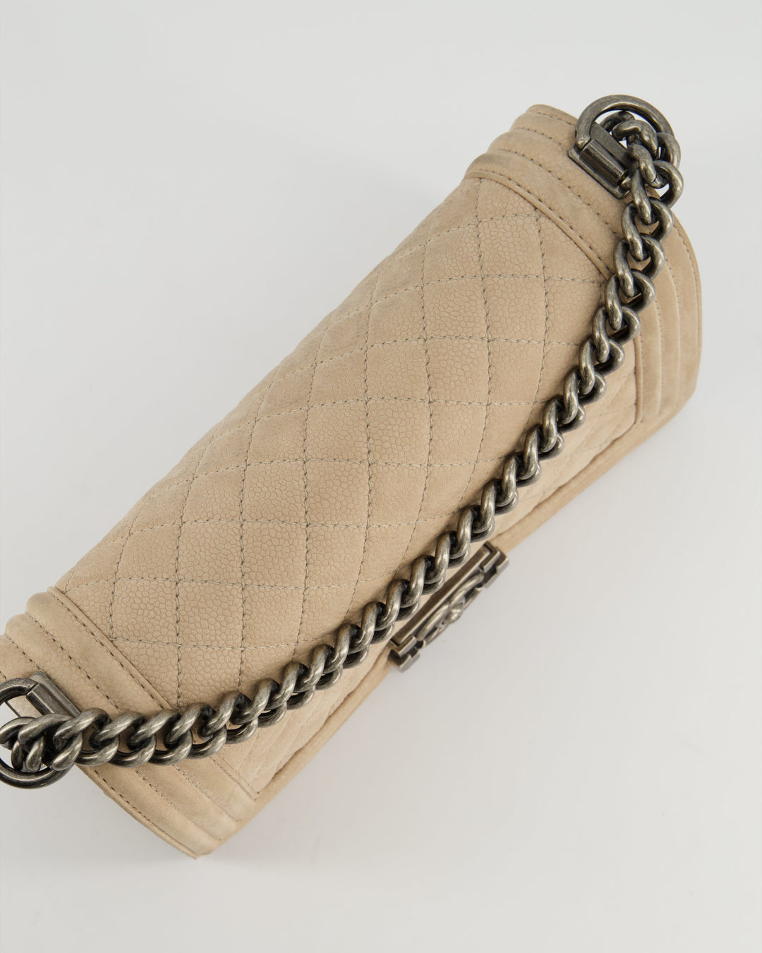 *FIRE PRICE* Top Quality Chanel Medium Beige Boy Bag in Nubuck Leather with Ruthenium Hardware
