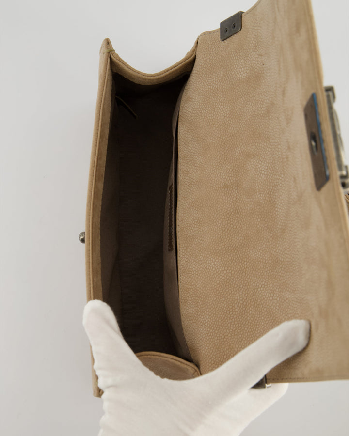 *FIRE PRICE* Top Quality Chanel Medium Beige Boy Bag in Nubuck Leather with Ruthenium Hardware