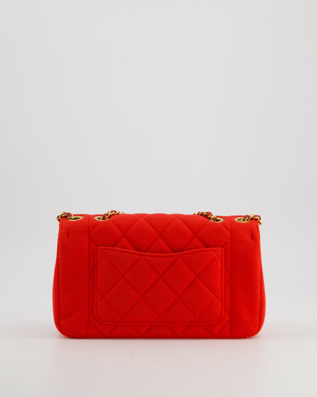 *RARE* Top Quality Chanel Red Jersey Small Diana Flap Bag in with Gold Hardware