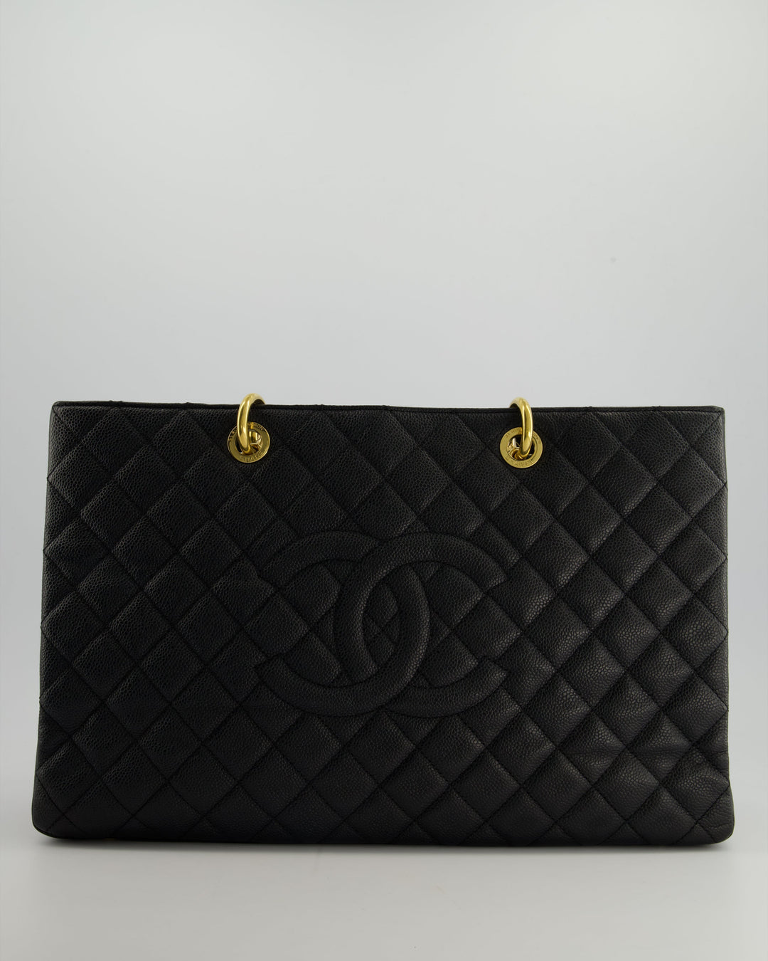 *RARE SIZE* Top Quality Chanel Large Black Grand Shopper Tote Bag in Caviar Leather with Gold Hardware