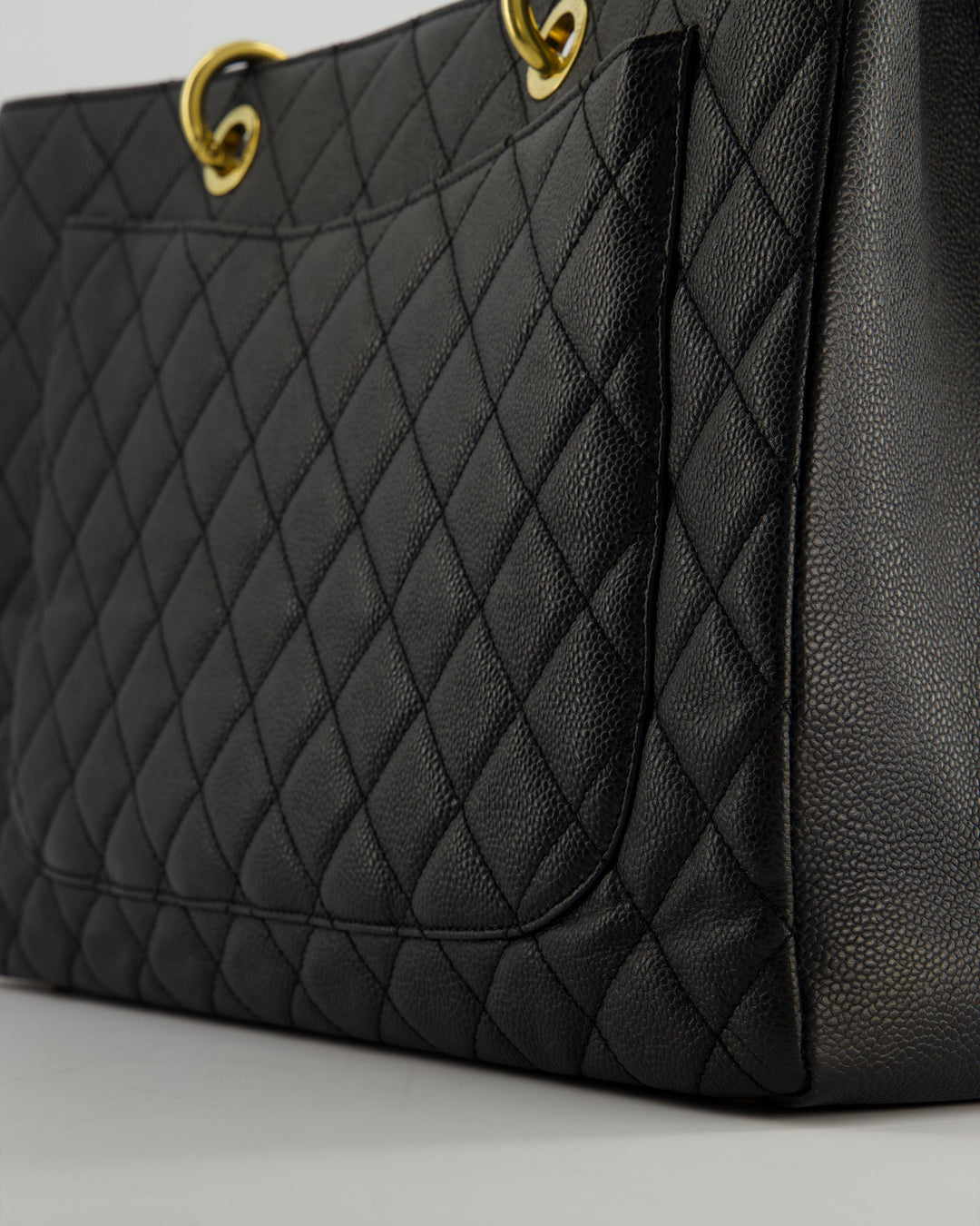 *RARE SIZE* Top Quality Chanel Large Black Grand Shopper Tote Bag in Caviar Leather with Gold Hardware