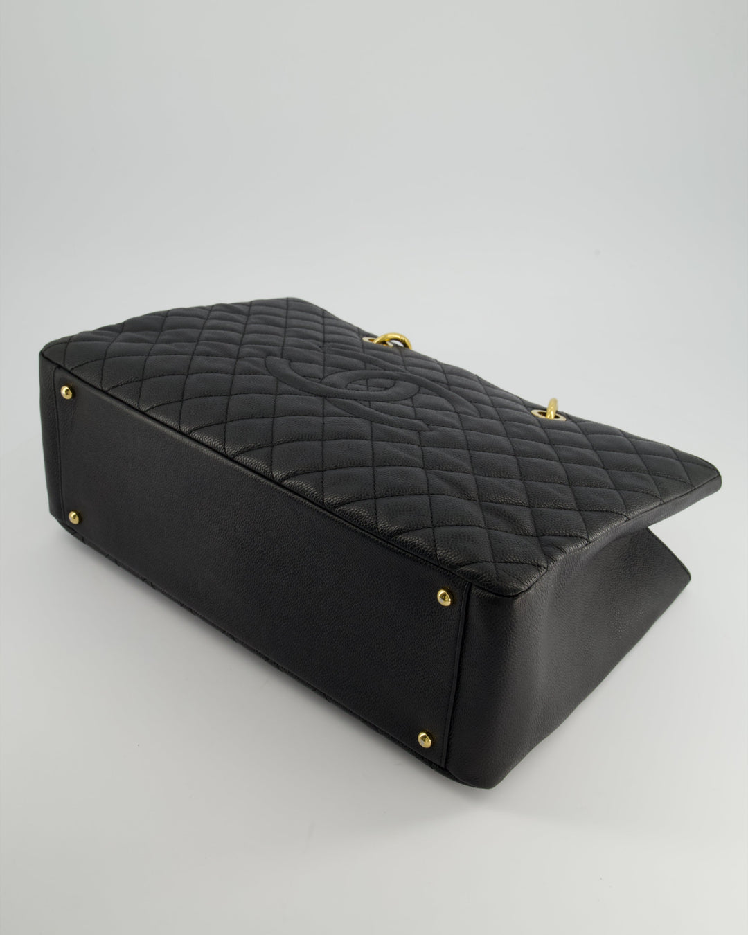 *RARE SIZE* Top Quality Chanel Large Black Grand Shopper Tote Bag in Caviar Leather with Gold Hardware