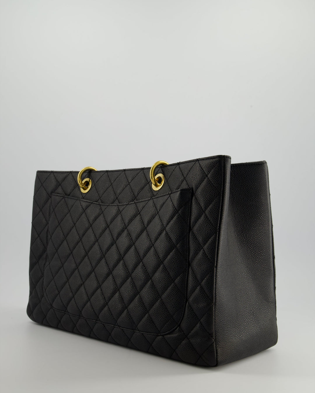 *RARE SIZE* Top Quality Chanel Large Black Grand Shopper Tote Bag in Caviar Leather with Gold Hardware