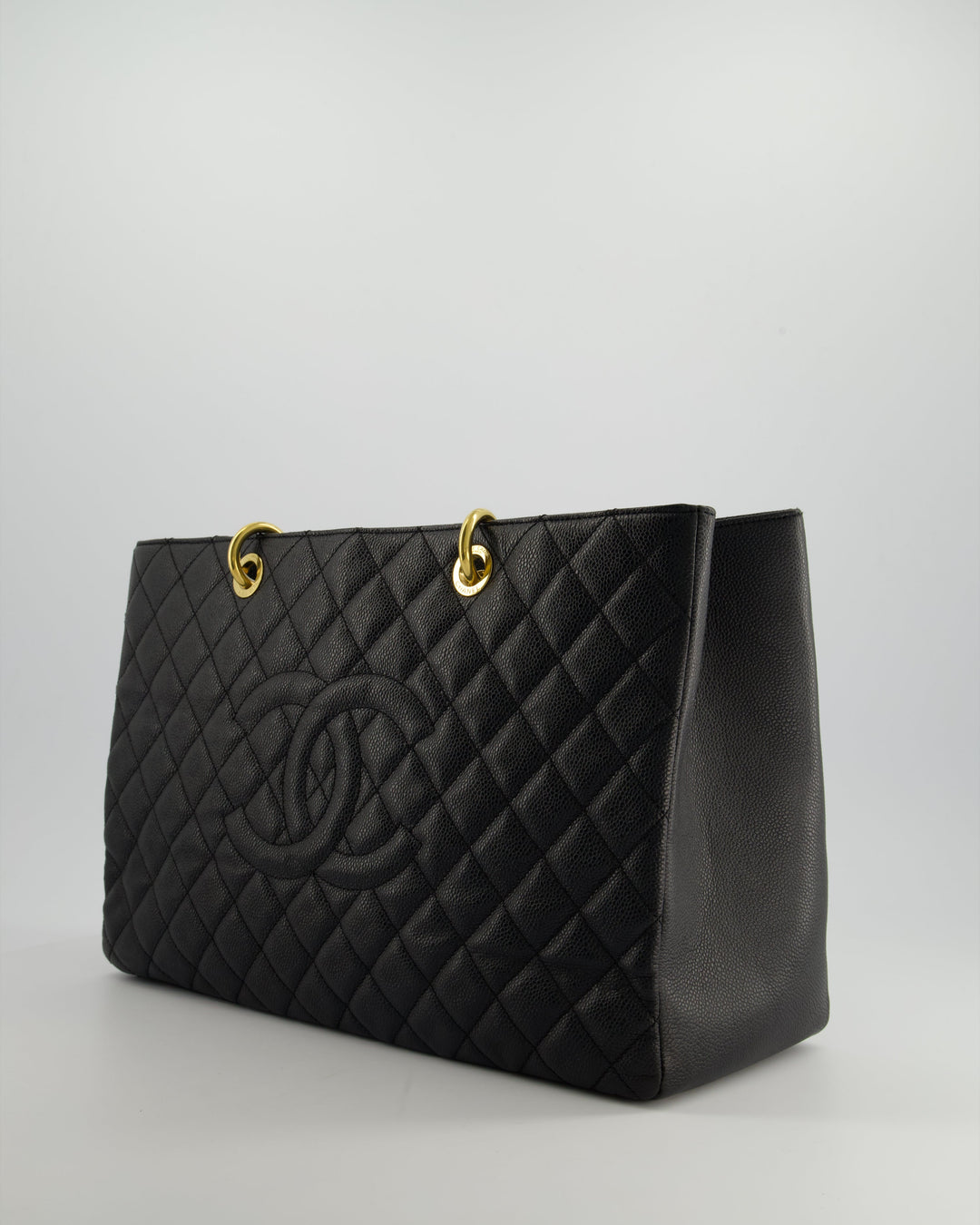 *RARE SIZE* Top Quality Chanel Large Black Grand Shopper Tote Bag in Caviar Leather with Gold Hardware