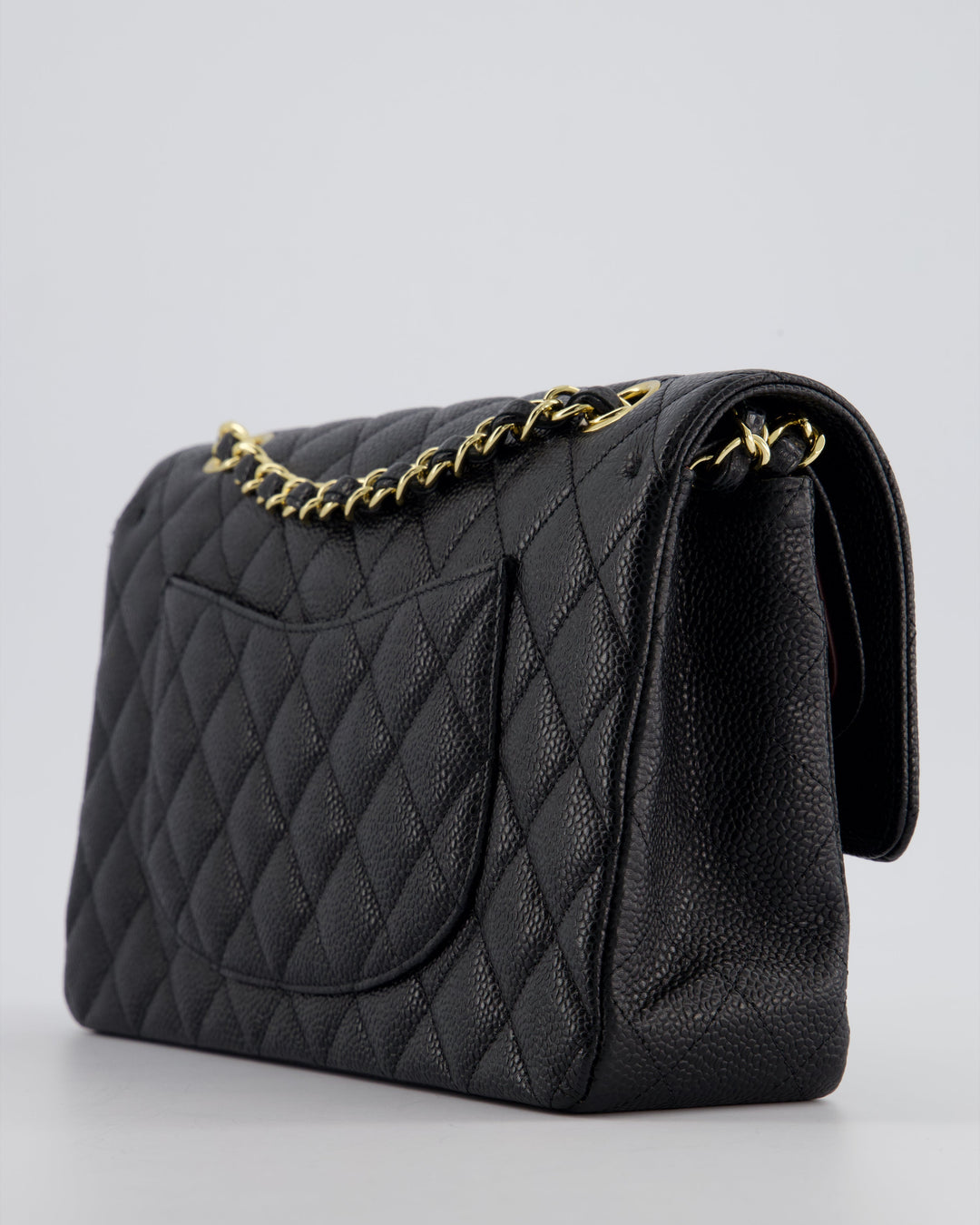 *HOT* Top Quality Chanel Medium Black Classic Double Flap Bag in Caviar Leather with Gold Hardware