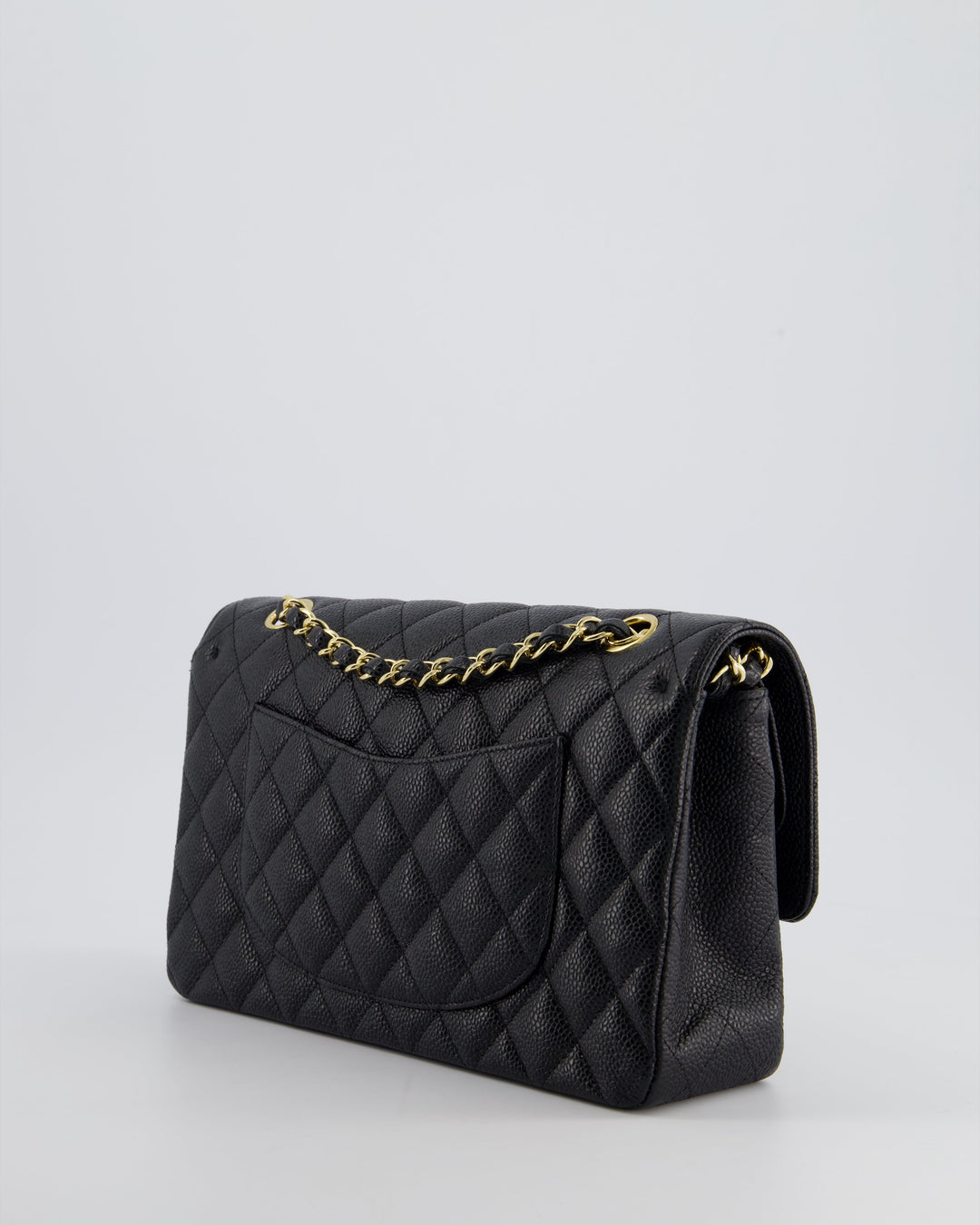 *HOT* Top Quality Chanel Medium Black Classic Double Flap Bag in Caviar Leather with Gold Hardware
