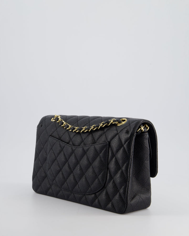 *HOT* Top Quality Chanel Medium Black Classic Double Flap Bag in Caviar Leather with Gold Hardware