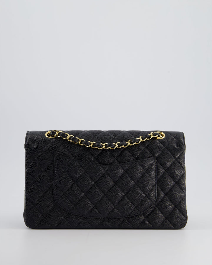 *HOT* Top Quality Chanel Medium Black Classic Double Flap Bag in Caviar Leather with Gold Hardware