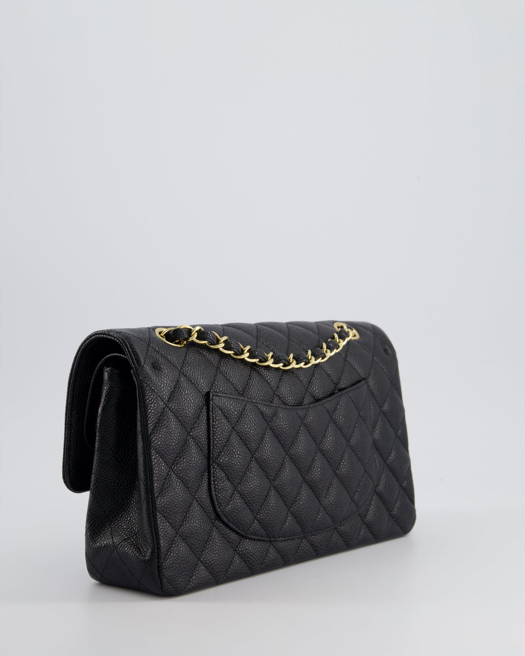 *HOT* Top Quality Chanel Medium Black Classic Double Flap Bag in Caviar Leather with Gold Hardware