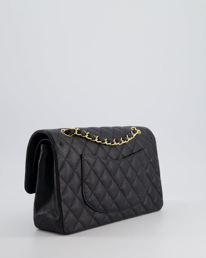 *HOT* Top Quality Chanel Medium Black Classic Double Flap Bag in Caviar Leather with Gold Hardware