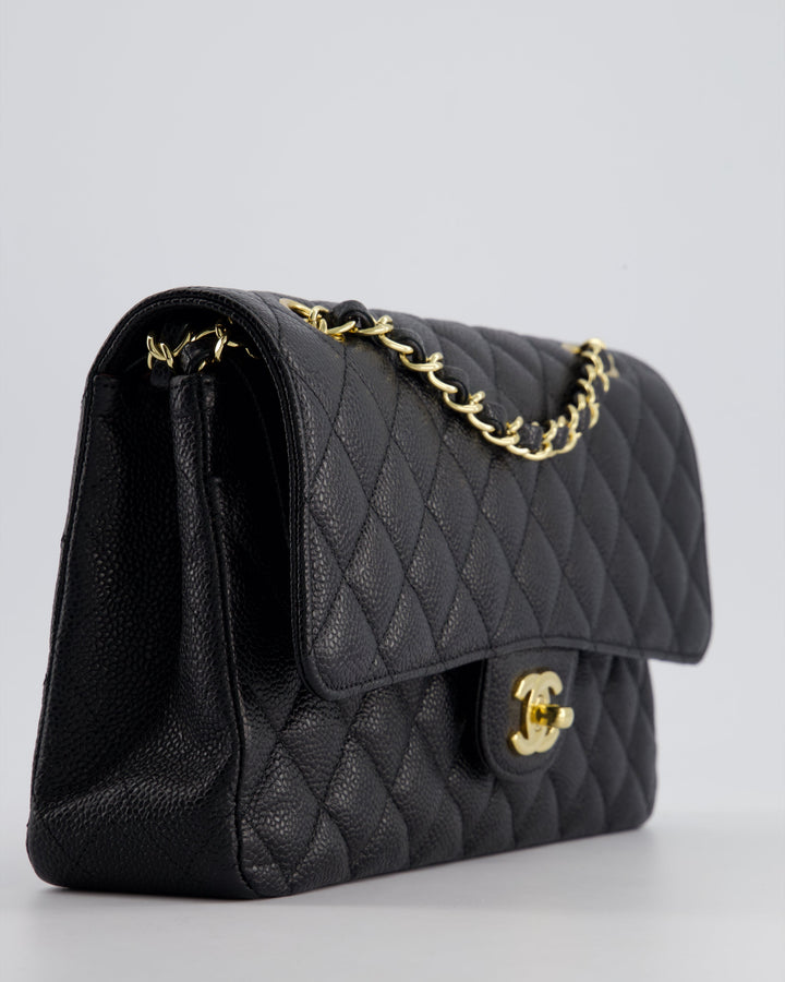 *HOT* Top Quality Chanel Medium Black Classic Double Flap Bag in Caviar Leather with Gold Hardware