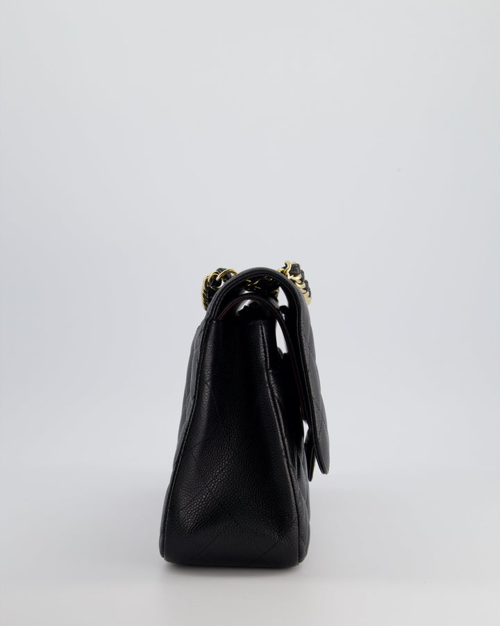 Top Quality Chanel Black Jumbo Classic Double Flap Bag in Caviar Leather with Gold Hardware