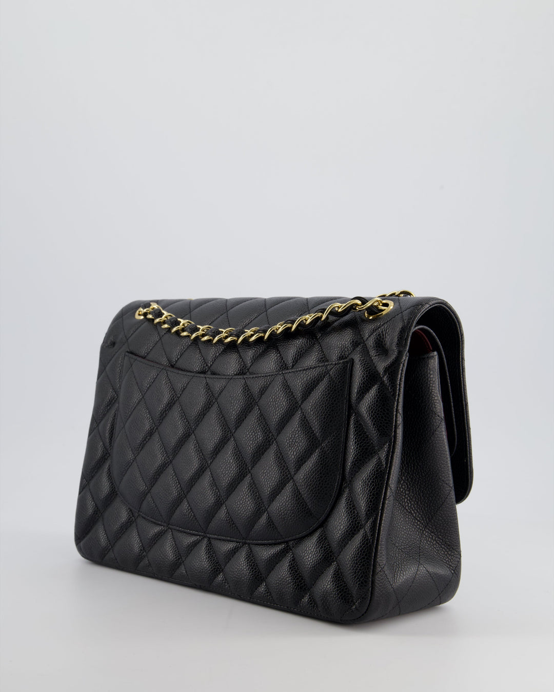 Top Quality Chanel Black Jumbo Classic Double Flap Bag in Caviar Leather with Gold Hardware
