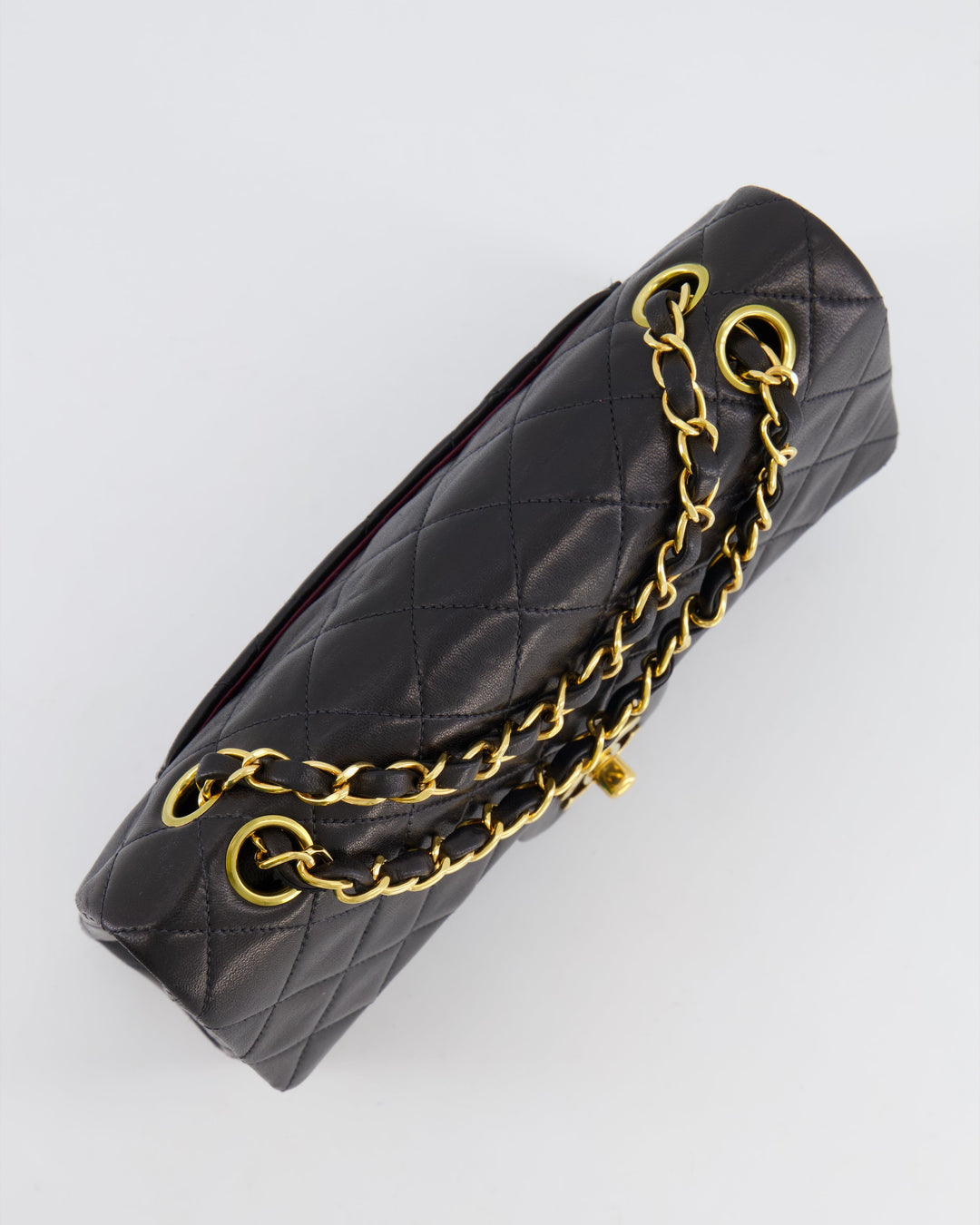 Top Quality Chanel Black Vintage Classic Small Double Flap Bag in Lambskin Leather with 24K Gold Hardware