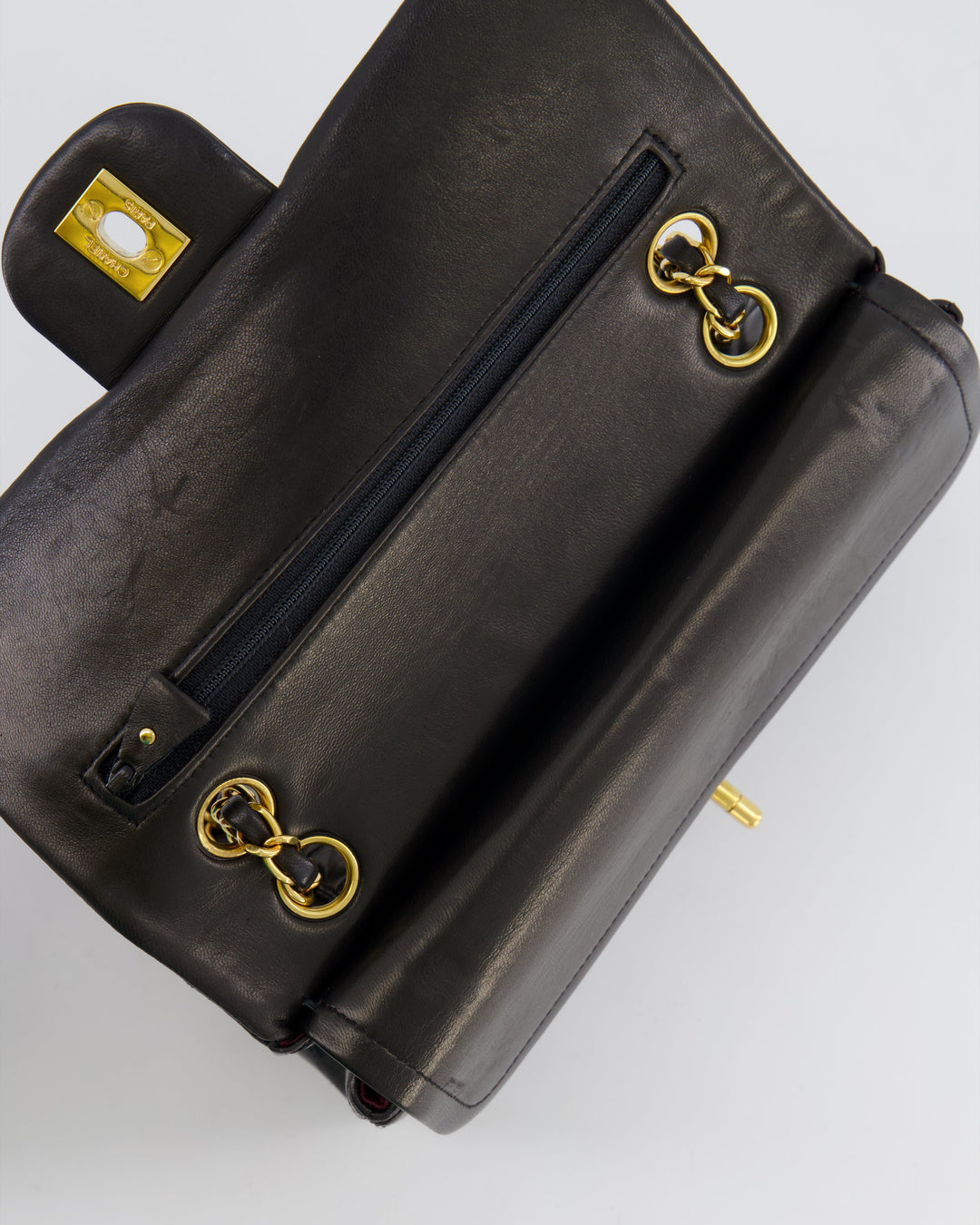 Top Quality Chanel Black Vintage Classic Small Double Flap Bag in Lambskin Leather with 24K Gold Hardware