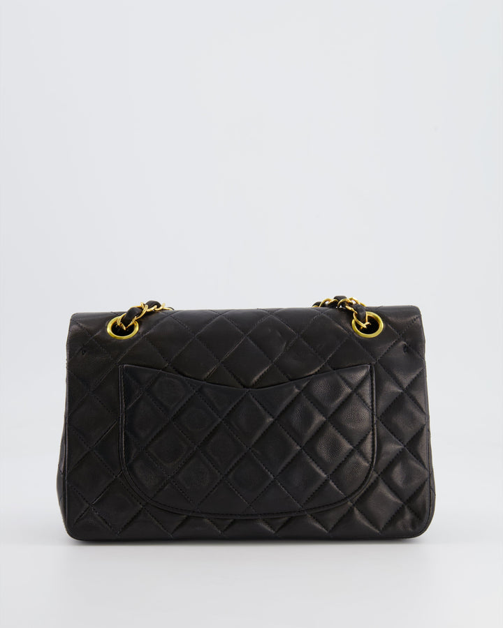 Top Quality Chanel Black Vintage Classic Small Double Flap Bag in Lambskin Leather with 24K Gold Hardware