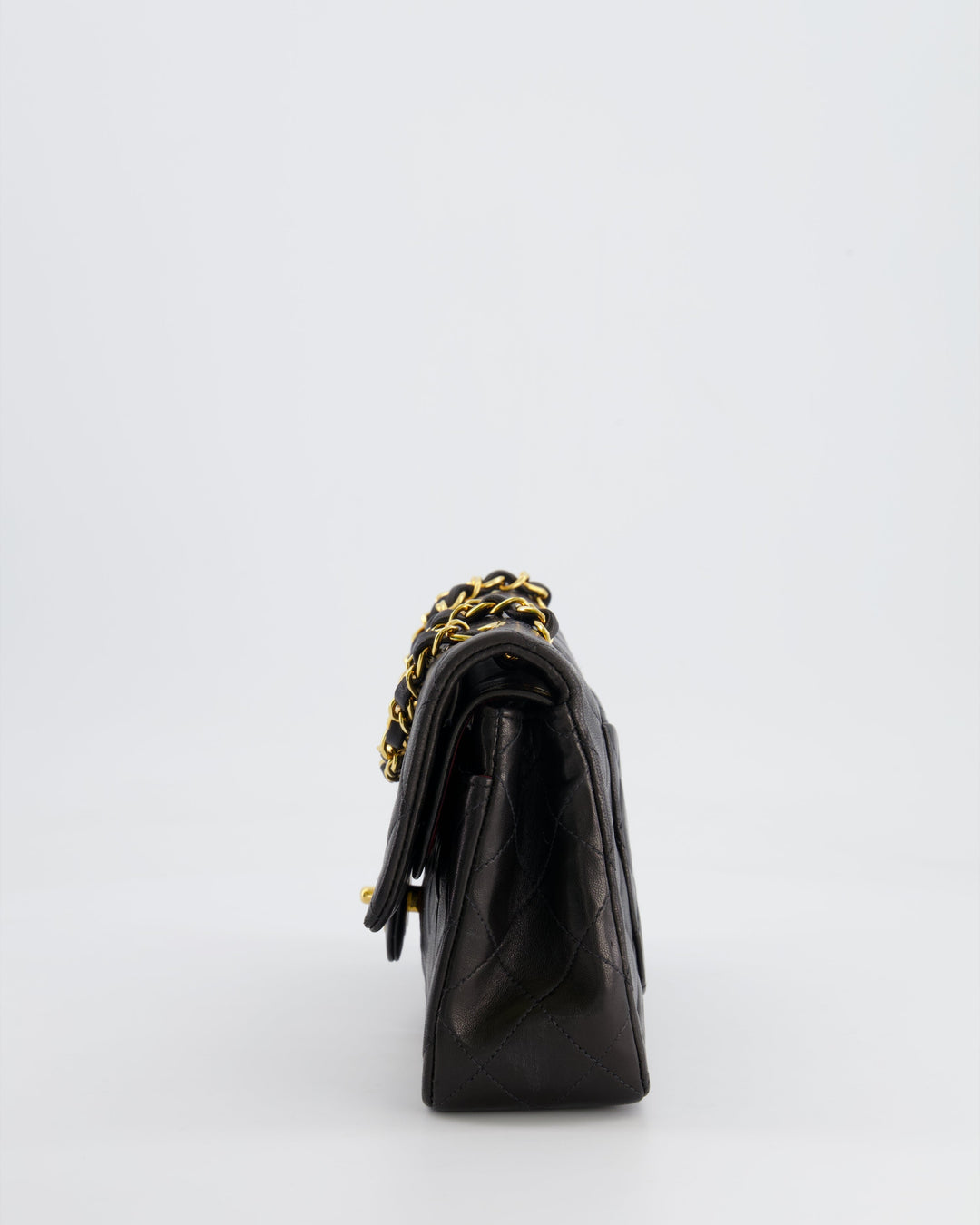 Top Quality Chanel Black Vintage Classic Small Double Flap Bag in Lambskin Leather with 24K Gold Hardware