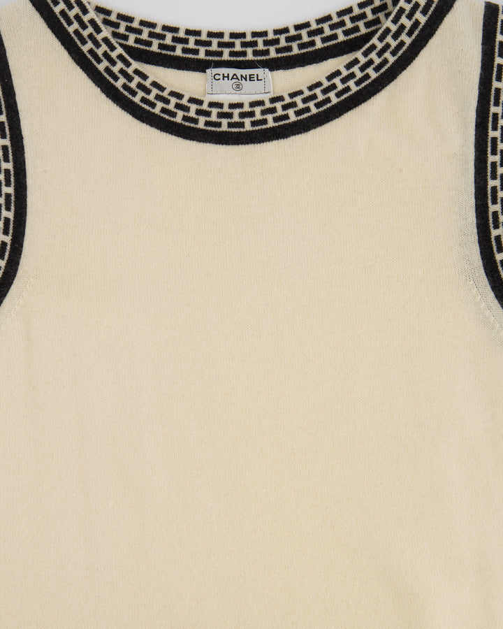 Top Quality Chanel 04A Cashmere Midi Dress and Longline igan Set With Grey Trim Detail FR 36 (UK 8)