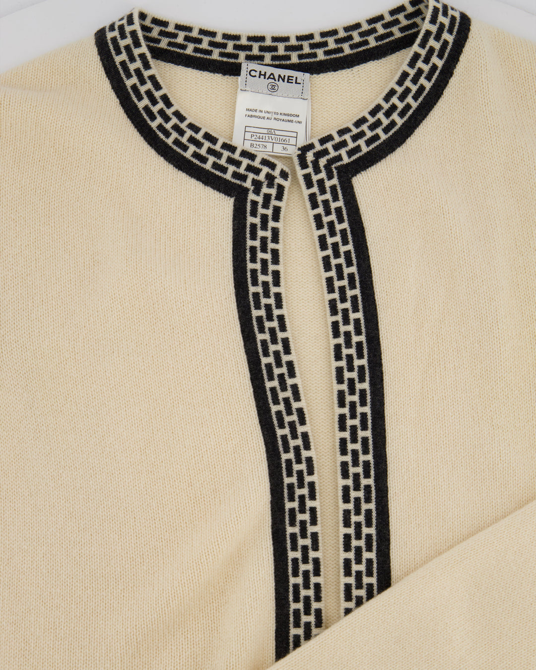 Top Quality Chanel 04A Cashmere Midi Dress and Longline igan Set With Grey Trim Detail FR 36 (UK 8)