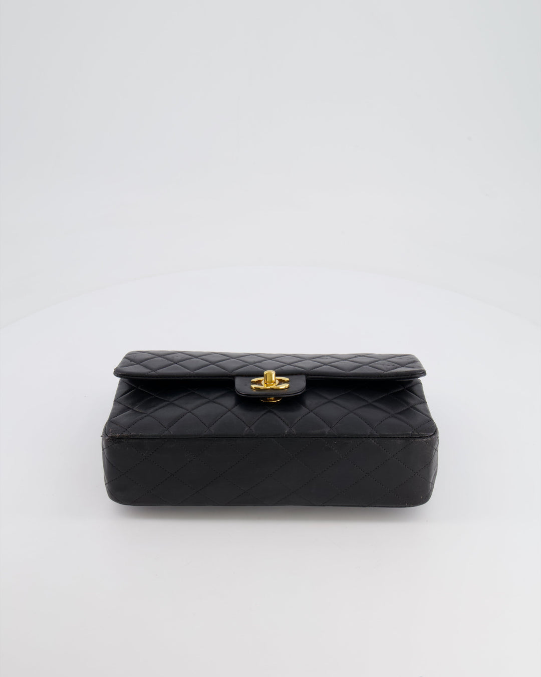 *FIRE PRICE* Chanel Vintage Black Medium Classic Double Flap Bag in Lambskin Leather with 24K Gold Hardware