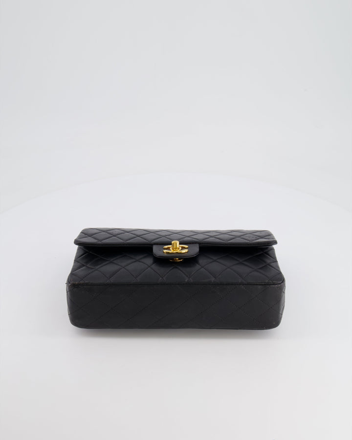 *FIRE PRICE* Top Quality Chanel Vintage Black Medium Classic Double Flap Bag in Lambskin Leather with 24K Gold Hardware