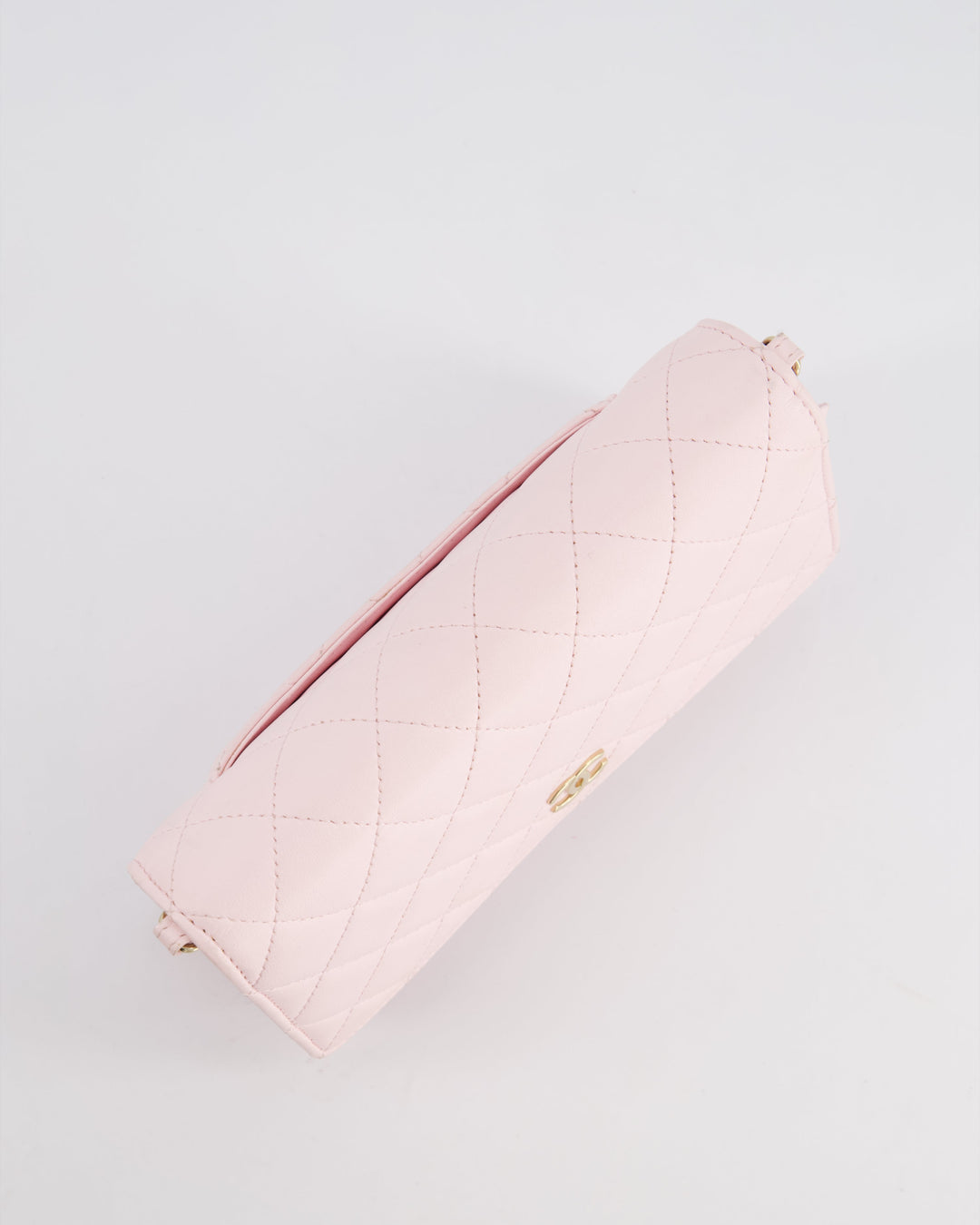*HOT* Top Quality Chanel Baby Pink Wallet on Chain in Lambskin Leather with Pearl Strap