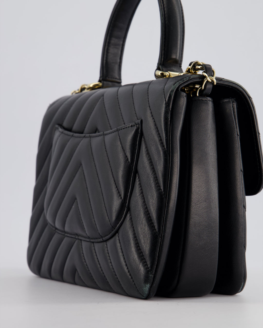 Top Quality Chanel Trendy Black CC Flap Bag in Quilted Lambskin Leather with Gold Hardware