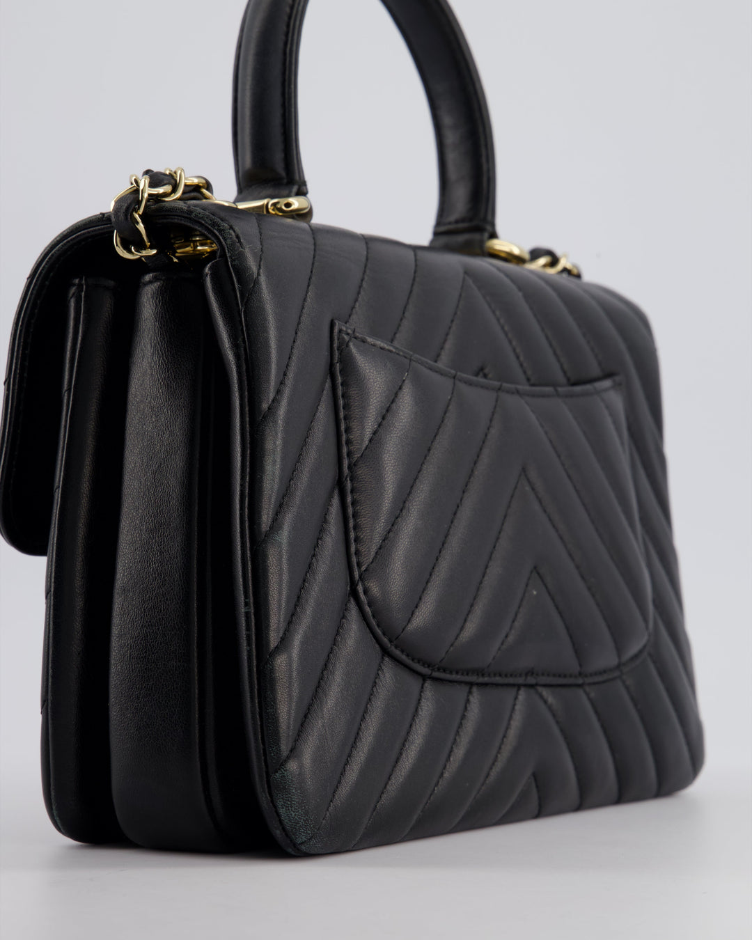 Top Quality Chanel Trendy Black CC Flap Bag in Quilted Lambskin Leather with Gold Hardware