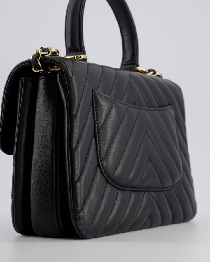 Top Quality Chanel Trendy Black CC Flap Bag in Quilted Lambskin Leather with Gold Hardware