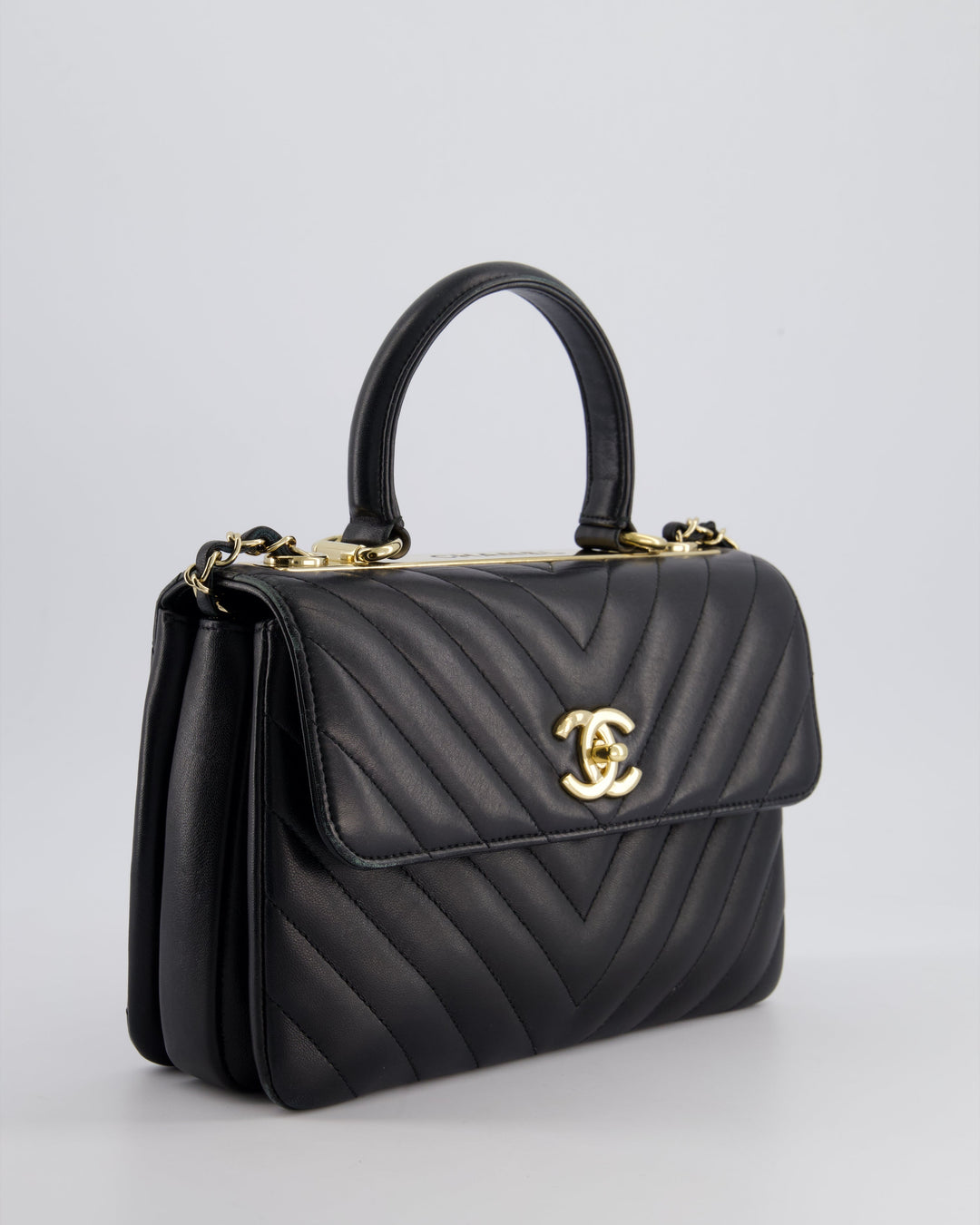 Top Quality Chanel Trendy Black CC Flap Bag in Quilted Lambskin Leather with Gold Hardware